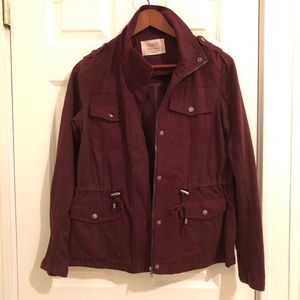 Maroon utility jacket